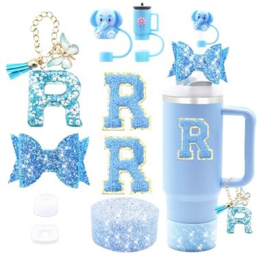 Imagem de Liangang Conjunto de acessórios de copo de 9 peças para Stanley 850 g 1,134 g, incluindo 2 peças Stanley capa de palha e bota, tampa à prova de derramamento, pingente de alça, canudo de laço, 2 peças