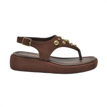 Imagem de Sandalia Fem Anabela Via Marte 267-007-01-, Dark brown, 37