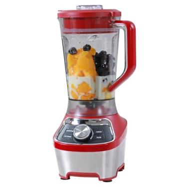 Imagem de Kenmore Smoothie Maker Liquidificador de bancada Tritan 1,8 g Jarra de velocidade variável, autolimpa, lavável na lava-louças, lâminas de aço inoxidável para trituração de gelo, vermelho, processador