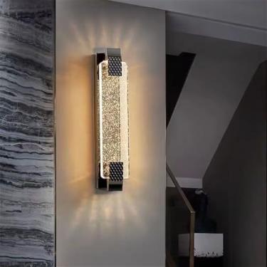 Imagem de Lâmpada De Parede LED Moderna De Cristal Luxo - Decoração De Arte Fashion Para Sala De Estar, Quarto, Villa, Hotel, Escadaria E Corredor (Estilo 6 B D10H60CM)