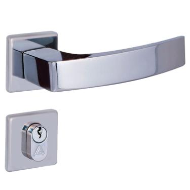 Imagem de Fechadura Quadratta Curva Externa Cromada - 74258 - ALIANÇA