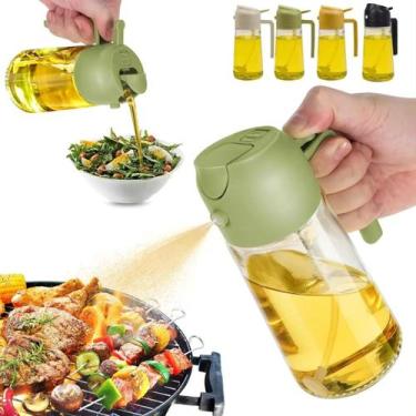 Imagem de Spray Borrifador Dosador 2 em 1 Azeite Vinagre Oléo Vidro Modelo Galhe