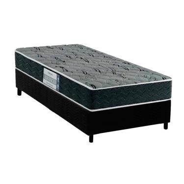 Imagem de Cama Box Solteiro: Colchão Espuma Probel D33 Advanced Mega Resistente+Base CRC Suede Pr...