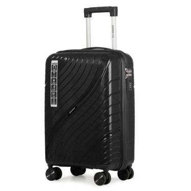 Imagem de Mala de Viagem 10kg de Bordo em Polipropileno e Zíper Duplo Antifurto com Rodas 360º e Cadeado - Padrão Anac - Allabard