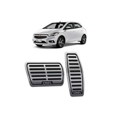 Imagem de Pedaleira Chevrolet Onix 2013/2019 Aço Inox Automático Preto