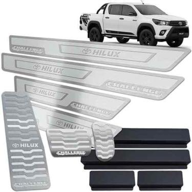 Imagem de Pedaleira Descanso Soleira Hilux Challenge 2018 19 Prata AR