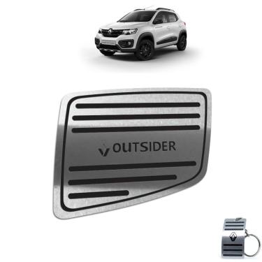 Imagem de Descanso De Pé Aço Inox Renault Kwid Outsider Preto