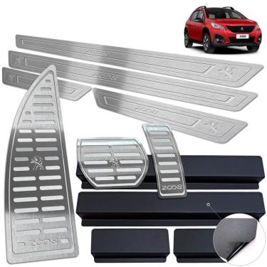 Imagem de Pedaleira Soleira Descanso Prata Peugeot 2008 2020 2021