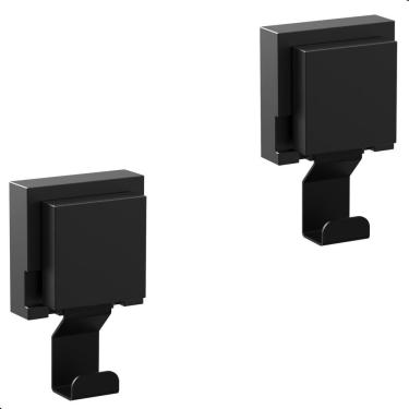 Imagem de Kit 2 Cabide De Parede Gancho Com Ventosa Preto Max