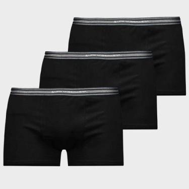 Imagem de Kit 3 Cuecas Sunga Lupo Basic Algodão com Elastano Preta, G