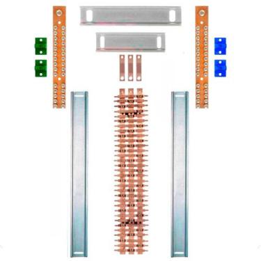 Imagem de Kit Barramento Trifásico 150A para 64 Circuitos - Zathura