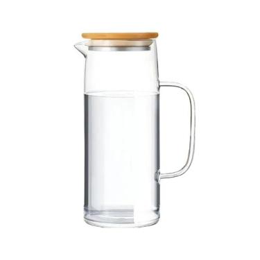 Imagem de Jarra De Vidro Borossilicato Luiza Com Tampa De Bambu 1,2L - Vista Hom