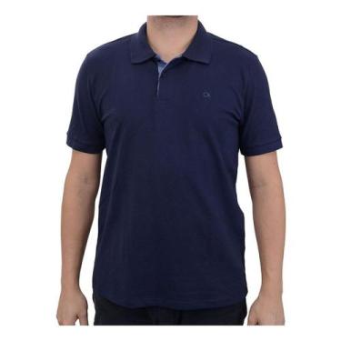 Imagem de Camisa Polo Masculina Ogochi MC Essencial Slim Marinho 00700, XG