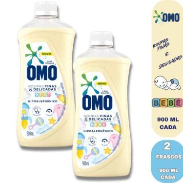 Imagem de Kit 2 Lava Roupas Omo Roupinhas Finas e Delicadas pro seu Bebê 900ml