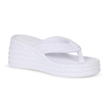 Imagem de Sandália Brizza Arezzo Tamanco Plataforma Marrocos Sun Branco - Feminino - 37/38 - Branco