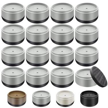 Imagem de Elevadores de cama para móveis, resistentes, 2,5 cm, 5 cm, 7,6 cm, 10 cm, elevadores de cama ajustáveis redondos para pernas de mesa, sofá, poltrona, geladeira, máquina de lavar (2,5 cm, cinza, pacote