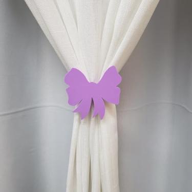 Imagem de Abraçadeira de Cortina Laço – Organizador e Enfeite Decorativo – Kit com 2 Unidades (Lilás)