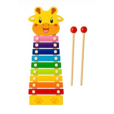 Imagem de Xilofone Musical Infantil 33,5 cm – Brinquedo Educativo Girafa/Coala – Instrumento Musical para Crianças