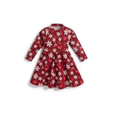 Imagem de Monica + Andy Vestido Let's Dance com gola rolê para bebês meninas, Florais de inverno, 6-9 Meses