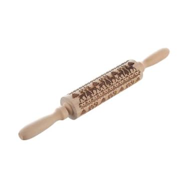 Imagem de AFXGUSD Rolo de Massa de Madeira para, Carimbos, Decoração de Cozinha, Faça Você Mesmo, Rolo de Massa de Natal para Confeitaria, Confeitaria com Fondant, Conf, Luli