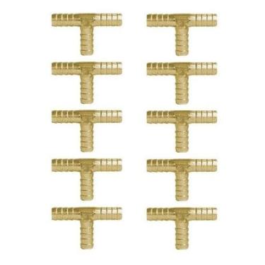 Imagem de 10x Emenda Mangueira Tee Compressor Pintura Pulverização 1/2 - Mecapar