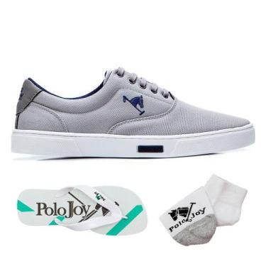 Imagem de Sapatênis Casual Lona Kit com Chinelo e Meia Confort - Polo Joy, 45, C