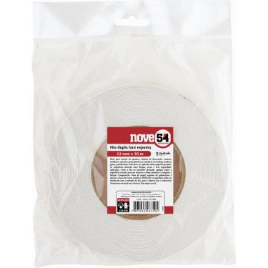 Imagem de Fita dupla face espuma 12mmx10m branca - Nove54