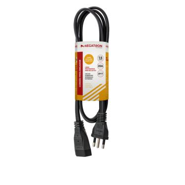 Imagem de Extensao Cabo Prolongador PP 3X2,50MM 1,5 Metros Preta 419
