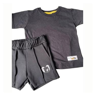 Imagem de Conjunto Curto Tigor T Tigre Blusa e Bermuda Preto-Masculino
