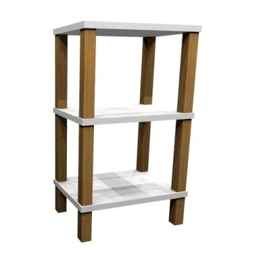 Imagem de EVOLUKIT, Mesa de Cabeceira 38x26x64 Branco