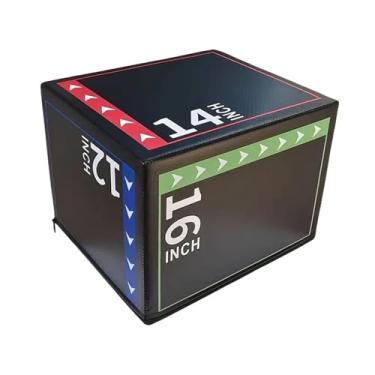 Imagem de Dynwave Caixa de salto pliométrica Equipamento de exercício de salto Treinamento de força Caixa de degrau para exercício, Style D