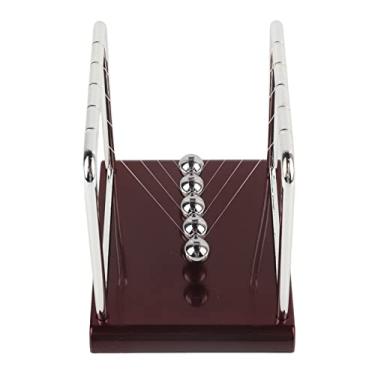 Imagem de RiToEasysports Pêndulo de Equilíbrio Bola Brinquedo Educacional Preservação de Impulso Decoração de Mesa para Presente de Estudo de Escritório Em Casa (Bola de bilhar quadrada grande)