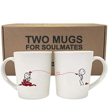 Imagem de BoldLoft Love Will Find A Way Canecas de café para casais, presentes para ele, namorado, marido, caneca de presente para aniversário, dia dos namorados, Natal, relacionamentos de longa distância,