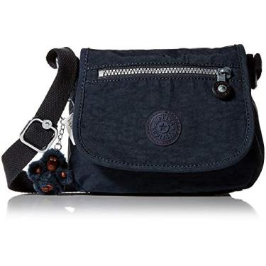 Imagem de Kipling Mini Crossbody Sabian feminino, bolsa leve para uso diário, bolsa de ombro, Verdadeiro tom azul, 7.75"L x 5.75"H x 3.5"D, Mini bolsa transversal Sabian feminina, bolsa leve para o dia a dia, bolsa de ombro