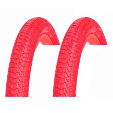 Imagem de Par De Pneu Bicicleta Aro 20 X 1.95 Street Vee Rubber, Vermelho