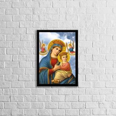 Imagem de Quadro Nossa Senhora Perpétuo Socorro 33X24Cm Moldura Preta