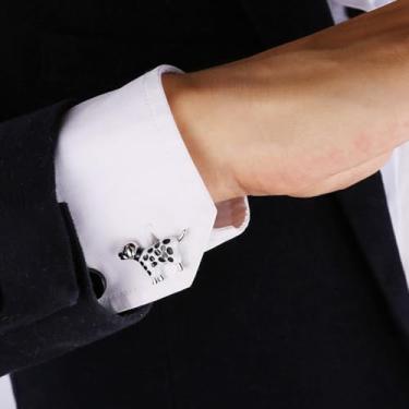 Imagem de Abotoaduras para homens Dálmata abotoaduras acessório masculino