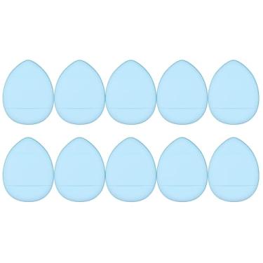 Imagem de 10 peças de esponja compacta de pó de dedo, esponja de maquiagem, fixador de maquiagem molhado ou seco