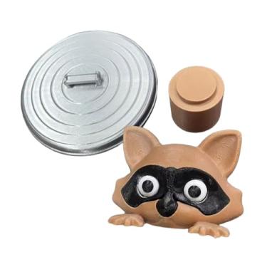 Imagem de Bothyi Porta-papel Higiênico em Formato de Guaxinim, Dispensador de Papel Higiênico, Suporte para Rolo de Papel Higiênico Fácil de Instalar, Suporte para Rol, Marrom, Tamanho real