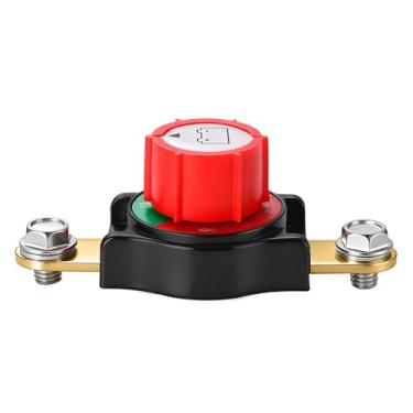 Imagem de Interruptor de desconexão da bateria, interruptor de terminal de parafuso liga/desliga 275A 12 e 48V Master Power Cut Off para carro, trailer, barco e veículo