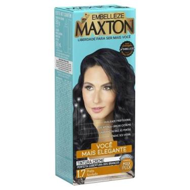 Imagem de Tintura Maxton Kit Prático Preto Azulado 1.7