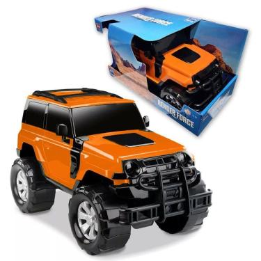 Imagem de Carrinho Jeep 4x4 Caminhonete Render Force Jipe Cores Laranja