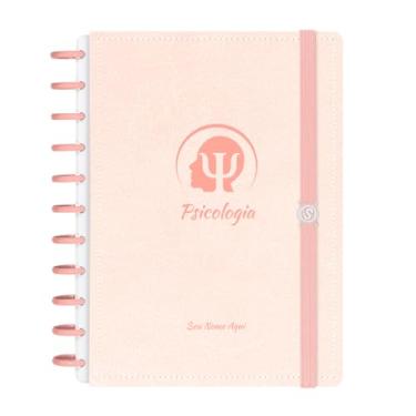 Imagem de Caderno De Disco Iscool Inteligente Personalizado 140 Folhas Profissões Couro Rosa Psicologia Grande G+