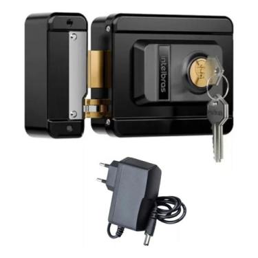 Imagem de Fechadura Elétrica Fx 1500 Preta Intelbras Com Fonte 2a