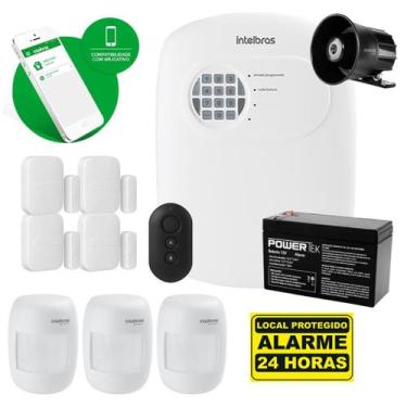 Imagem de Kit Alarme Anm 24 Net 3 Sensor Cf e 4 Sensor Magnetico - INTELBRAS