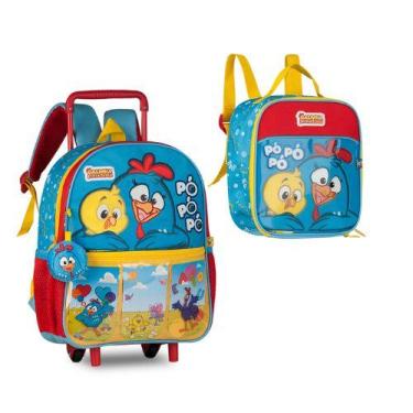 Imagem de Kit Mochila Baby Galinha Pintadinha + Lancheira Térmica Creche Passeio