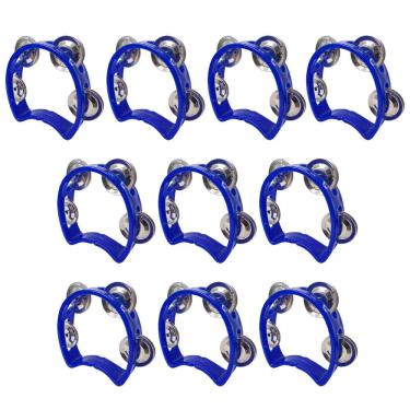 Imagem de Kit 20 Pandeiros Meia Lua Infantil Azul New York