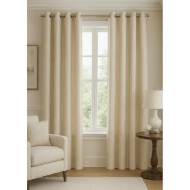 Imagem de Cortina Havana 4,00 x 2,60 m – Palha, 100% Poliéster, Design Sofisticado, Tecido Leve e Durável, Caimento Perfeito – W Menegatti