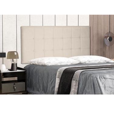 Imagem de Cabeceira Painel Verona Para Cama Box King 195 cm Suede Bege S04 - D'R