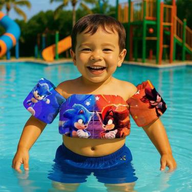 Imagem de Colete Salva Vidas Infantil Boia de Braço para Praia Piscina Tema Dese
